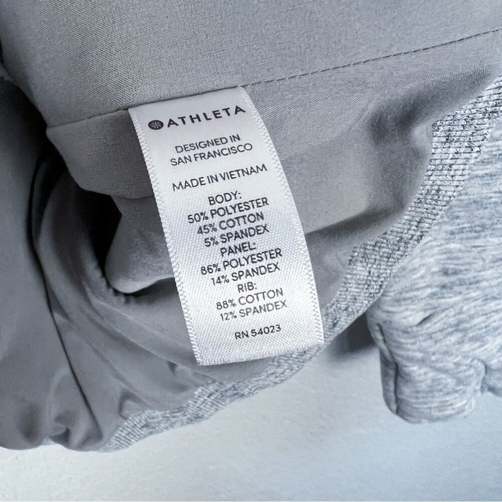 Athleta Fitted Victory Hoodie Heather Gray XS Active Outdoor Yoga Casual Grey - Picture 10 of 13